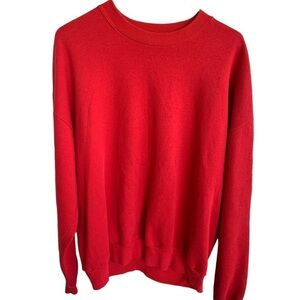 Vintage Crewneck Sweatshirt Red Blank Size XL